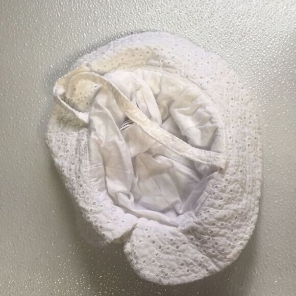 Eyelet Lace White Sun Hat By Wonder Nation One Size Made In China With Bow Detai - Picture 4 of 7